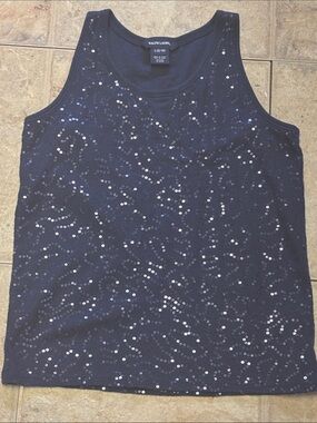 Ralph Lauren Navy Sequin Sleeveless Tank Large